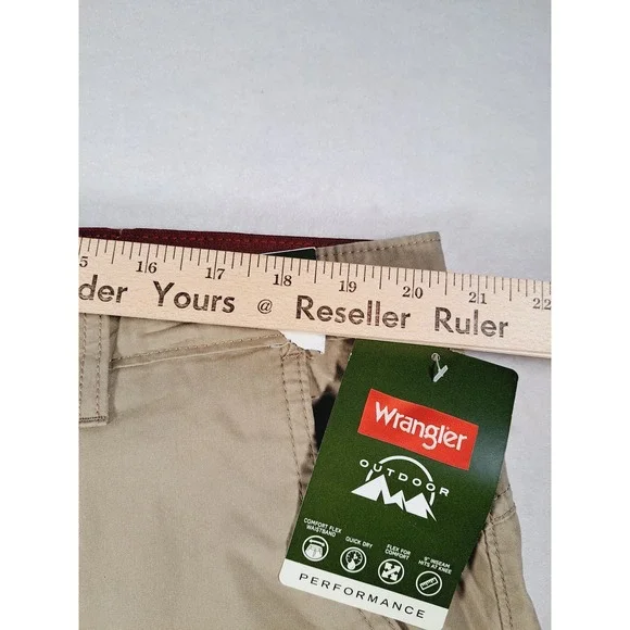 Wrangler Outdoor Men's Cargo Shorts Flex Waistband Quick Dry Tan - Picture 4 of 8